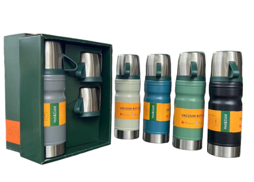 Vacuum bottle, Stainless steel bottle, New three-piece set